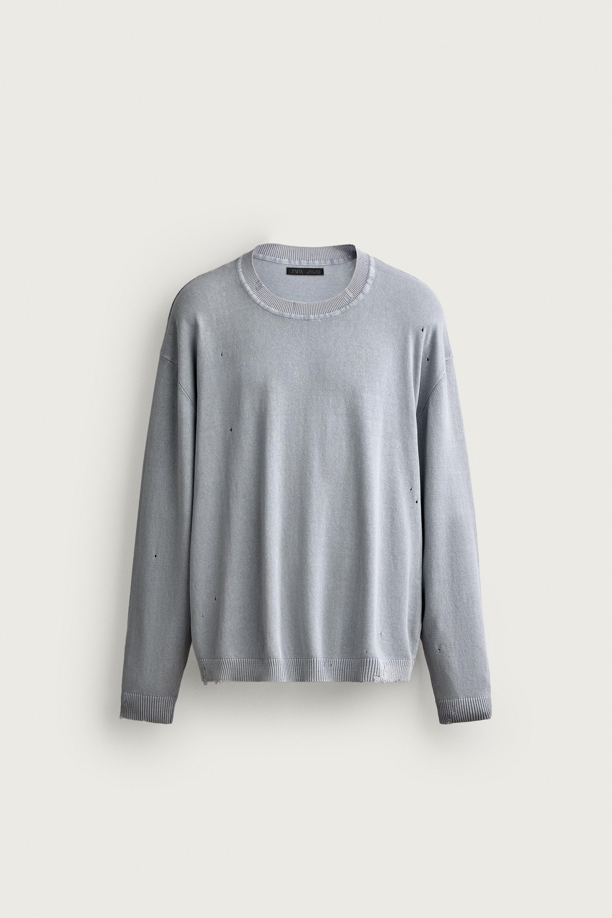 LIGHTWEIGHT DISTRESSED JUMPER
